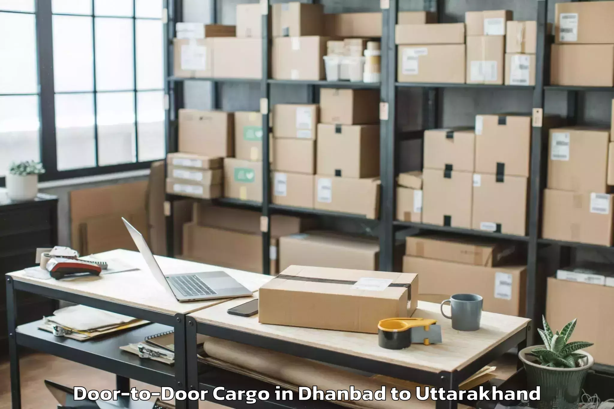 Expert Dhanbad to Thalisain Door To Door Cargo